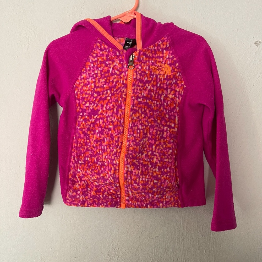 The North Face Fuchsia and Tangerine Fleece Hoodie